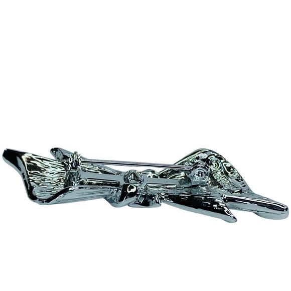 Vintage Gerrys Silver Tone Bow Ribbon Brooch - Picture 4 of 8
